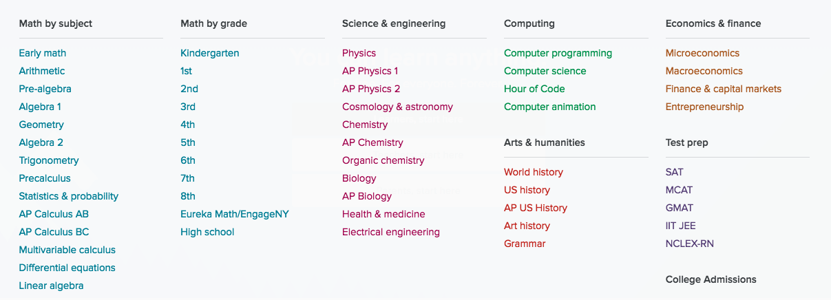 khanacademy org sign up