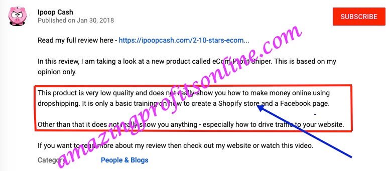 eCom Profit Sniper reviews