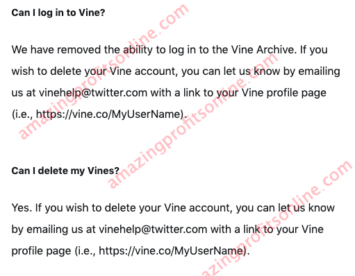 vine co support