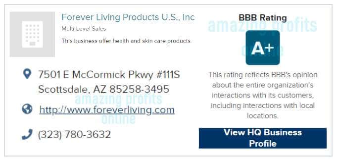 BBB review of forever living