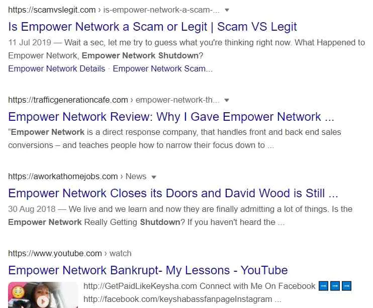 empower network shutdown